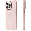 Apple iPhone 15 Pro Max (6.7) Kılıf Magsafe Şarj Özellikli Çizilmeye ve Aşınmaya Dayanıklı Youngkit Velvet Magnet Serisi Kapak - Pembe