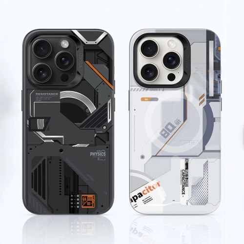 Apple iPhone 15 Pro Max (6.7) Kılıf MagSafe Şarj Özellikli Mekanik Tasarımlı Benks Perspective Serisi Kapak - Siyah