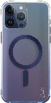 Apple iPhone 15 Pro Max (6.7) Kılıf Magsafe Şarj Özellikli Mistik Mor Renkli Coehl Dazze Kapak - Mavi