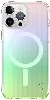 Apple iPhone 15 Pro Max (6.7) Kılıf Magsafe Şarj Özellikli Parlayan Arka Yüzey Coehl Linear Kapak - Yeşil
