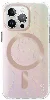 Apple iPhone 15 Pro Max (6.7) Kılıf Magsafe Şarj Özellikli Yaprak Desenli Coehl Willow Kapak - Pembe