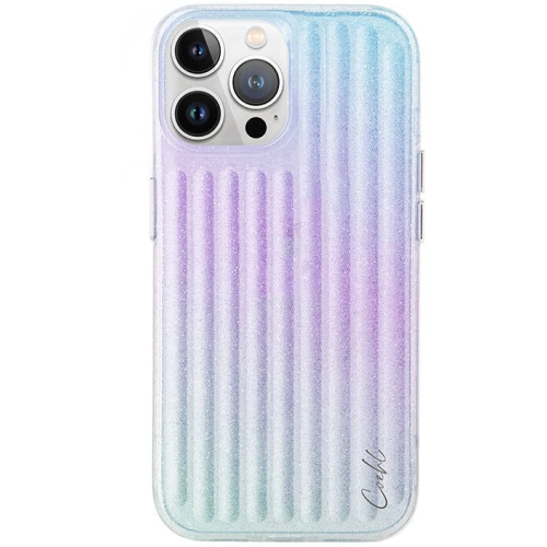 Apple iPhone 15 Pro Max (6.7) Kılıf Parlayan Arka Yüzey Coehl Linear Kapak - Mor