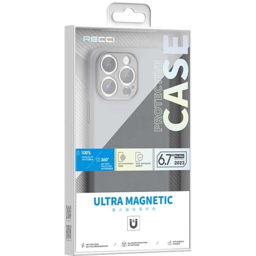 Apple iPhone 15 Pro Max (6.7) Kılıf Recci Magsafe Şarj Özellikli Kamera Korumalı Explore Serisi Kapak - Sarı