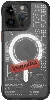 Apple iPhone 15 Pro Max Kılıf SkinArma Magsafe Şarj Özellikli Yazı Desenli Airbag Tasarımlı Orion Kapak - Siyah