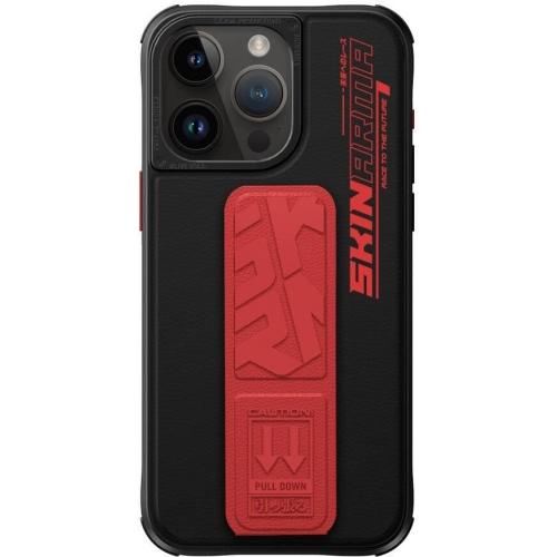 Apple iPhone 15 Pro Max Kılıf SkinArma Standlı Deri Görünümlü Slate Kapak - Gri