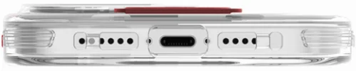 Apple iPhone 15 Pro Max Kılıf SkinArma Standlı Şeffaf Tasarımlı Apex Kapak - Kırmızı