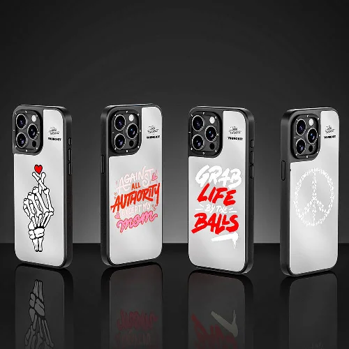 Apple iPhone 15 Pro Max (6.7) Kılıf Tobias Fonseca Tasarımlı Youngkit Mirror Kapak - Kırmızı