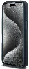 Apple iPhone 15 Pro Max (6.7) Kılıf TUMI Orjinal Lisanslı Magsafe Şarj Özellikli Buzlanmış Saydam Fırça Kamuflajı Desenli Kapak - Siyah