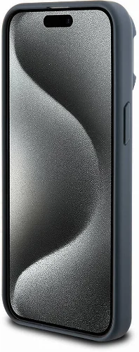Apple iPhone 15 Pro Max (6.7) Kılıf TUMI Orjinal Lisanslı Magsafe Şarj Özellikli Kamera Standlı Buzlu Mat Kapak - Mavi