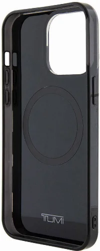 Apple iPhone 15 Pro Max (6.7) Kılıf TUMI Orjinal Lisanslı Magsafe Şarj Özellikli PC TPU Çift Katmanlı Kamuflaj Desenli Kapak - Gri