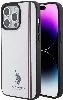 Apple iPhone 15 Pro Max (6.7) Kılıf U.S. Polo Assn. Orjinal Lisanslı Üç Renk Şerit Tasarımlı Baskı Logolu Kapak - Beyaz
