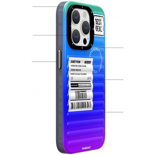 Apple iPhone 15 Pro Max Kılıf YoungKit The Secret Color Serisi Kapak - Mor