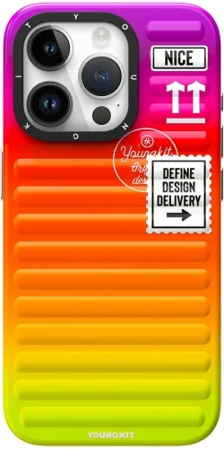 Apple iPhone 15 Pro Max Kılıf YoungKit The Secret Color Serisi Kapak - Turuncu