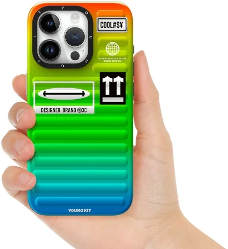 Apple iPhone 15 Pro Max Kılıf YoungKit The Secret Color Serisi Kapak - Yeşil