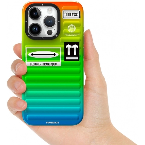 Apple iPhone 15 Pro Max Kılıf YoungKit The Secret Color Serisi Kapak - Yeşil