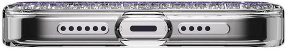 Apple iPhone 15 Pro Max Magsafe Şarj Özellikli Parlayan Simli Şeffaf Switcheasy Starfield-M Kapak - Mavi