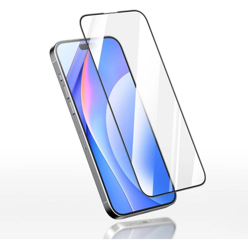 Apple iPhone 15 Pro Max Recci RSP-A05SD 3D HD Full Transparan Temperli Cam Ekran Koruyucu - Siyah