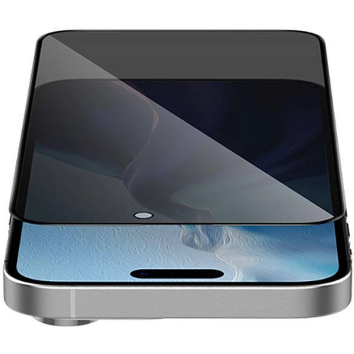 Apple iPhone 15 Pro Max Recci RSP-A08SP 3D Privacy Shield Temperli Cam Ekran Koruyucu - Gri