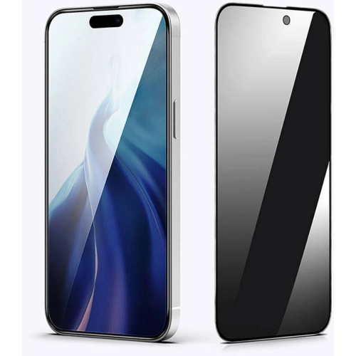 Apple iPhone 15 Pro Recci RSP-A06SP 3D Privacy Shield Temperli Cam Ekran Koruyucu - Gri