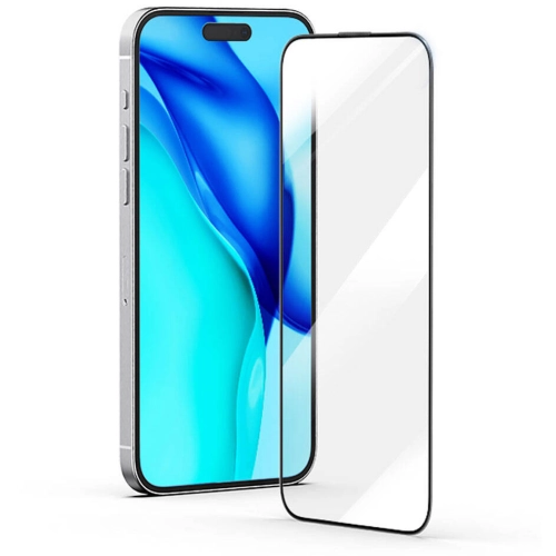 Apple iPhone 15 Pro Recci RSP-A21HD Full Transparan Temperli Cam Ekran Koruyucu - Siyah