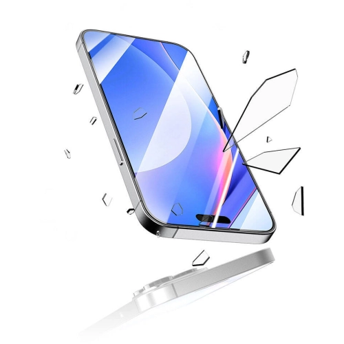 Apple iPhone 15 Recci RSP-A01SD 3D HD Full Transparan Temperli Cam Ekran Koruyucu - Siyah