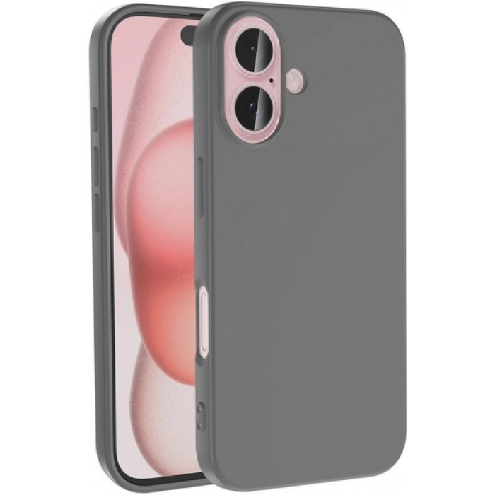 Apple iPhone 16 (6.1) Kılıf İçi Kadife Mat Yüzey LSR Serisi Lüks Kapak - Titanyum-Gri