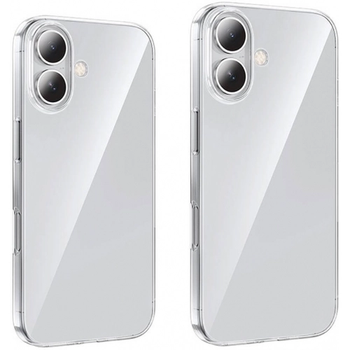 Apple iPhone 16 (6.1) Kılıf Kamera Korumalı Esnek Silikon Kapak - Şeffaf