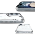Apple iPhone 16 (6.1) Kılıf MagSafe Özellikli TPU Kenarları Esnek T-Max Kapak - Şeffaf