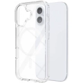 Apple iPhone 16 (6.1) Kılıf Magsafe Şarj Özellikli Şeffaf Sert PC Embos Kapak - Şeffaf