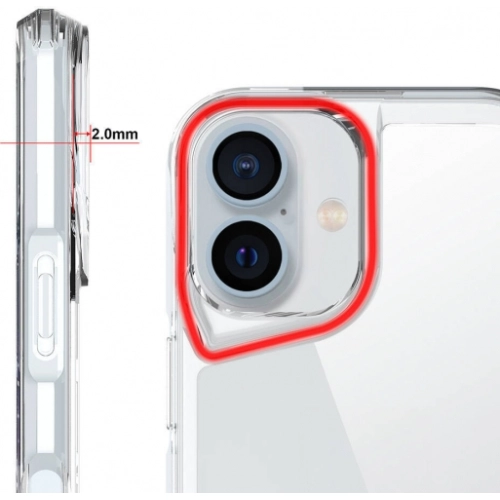 Apple iPhone 16 (6.1) Kılıf Şeffaf TPU Kenarları Esnek Crystal T-Max Kapak - Şeffaf