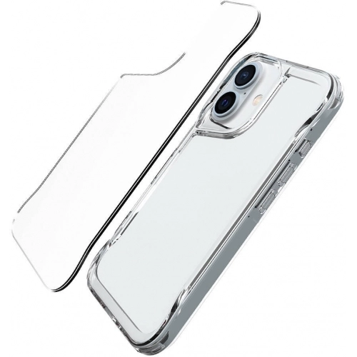 Apple iPhone 16 (6.1) Kılıf Şeffaf TPU Kenarları Esnek Crystal T-Max Kapak - Şeffaf