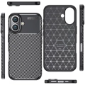 Apple iPhone 16 (6.1) Kılıf Silikon Parmak İzi Bırakmayan Karbon Soft Negro Kapak - Siyah