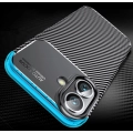 Apple iPhone 16 (6.1) Kılıf Silikon Parmak İzi Bırakmayan Karbon Soft Negro Kapak - Siyah