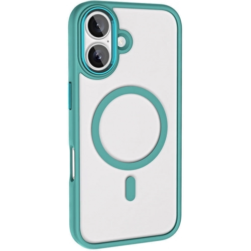 Apple iPhone 16 (6.1) Kılıf Wireless Şarj Özellikli Zore Krom Magsafe Silikon Kapak - Siyah