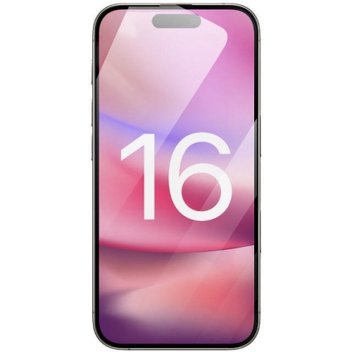 Apple iPhone 16 (6.1) Kırılmaz Cam Tam Kaplayan EKS Glass Ekran Koruyucu - Siyah