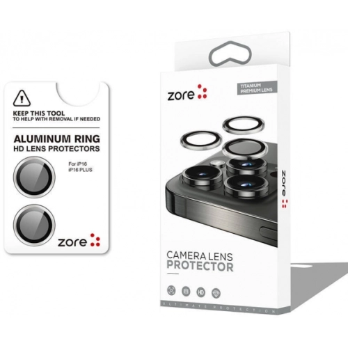 Apple iPhone 16 (6.1) Lens Kamera Koruyucu Parmak İzi Bırakmayan Anti-Reflective CL-12 - Gümüş