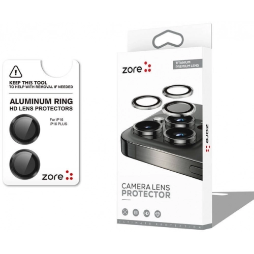 Apple iPhone 16 (6.1) Lens Kamera Koruyucu Parmak İzi Bırakmayan Anti-Reflective CL-12 - Gümüş