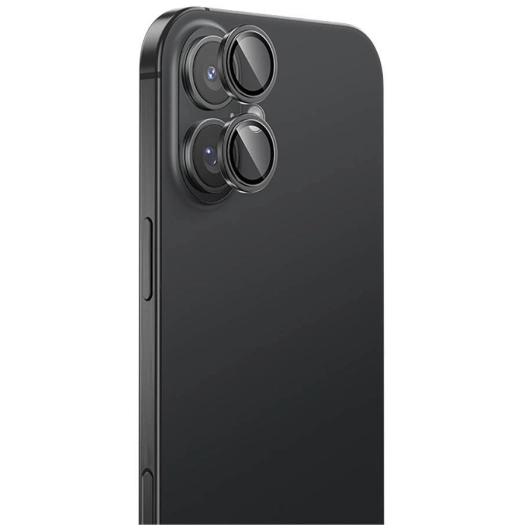 Apple iPhone 16 Benks Parlama Önleyici Glass Warrior Metal Kamera Lens Koruyucu - Siyah