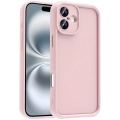Apple iPhone 16 (6.1) ile Uyumlu Kılıf Kamera Korumalı Silikon Ananas Kapak - Pembe