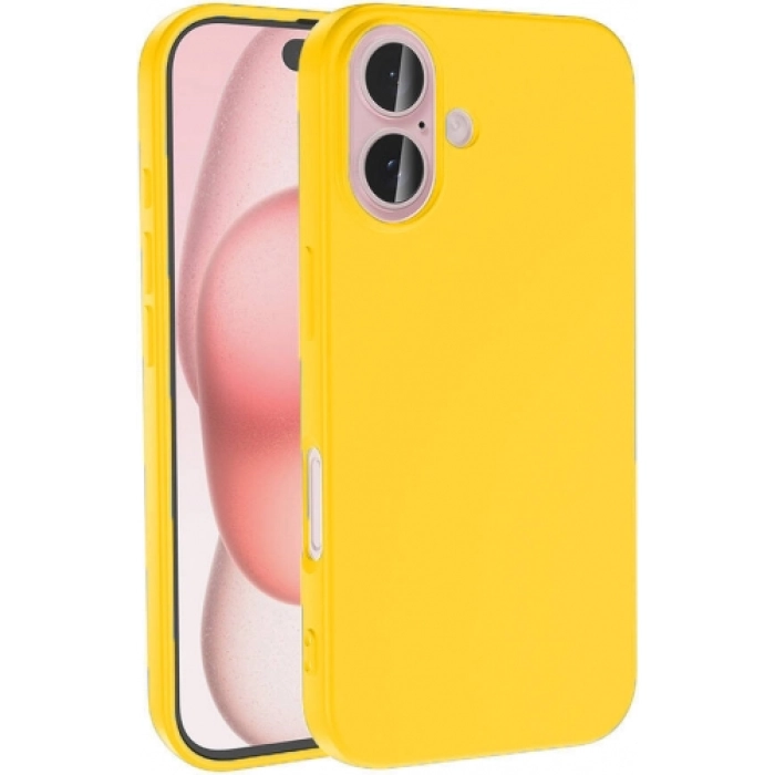 Apple iPhone 16 Plus (6.7) Kılıf İçi Kadife Mat Yüzey LSR Serisi Lüks Kapak - Sarı