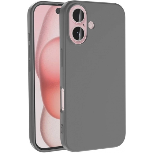 Apple iPhone 16 Plus (6.7) Kılıf İçi Kadife Mat Yüzey LSR Serisi Lüks Kapak - Titanyum-Gri