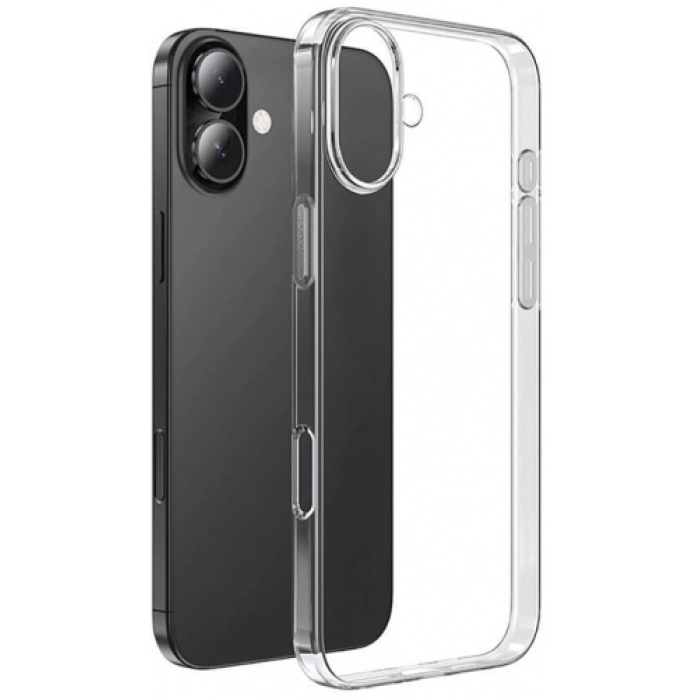 Apple iPhone 16 Plus (6.7) Kılıf Kamera Korumalı Esnek Silikon Kapak - Şeffaf