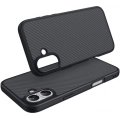Apple iPhone 16 Plus (6.7) Kılıf Magsafe Şarj Özellikli Karbon Fiber Tasarımlı Zore Elnino Kapak - Siyah