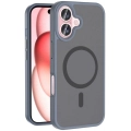 Apple iPhone 16 Plus (6.7) Kılıf Magsafe Şarj Özellikli Renkli Mat Arka Yüzey Sio Kapak - Gri