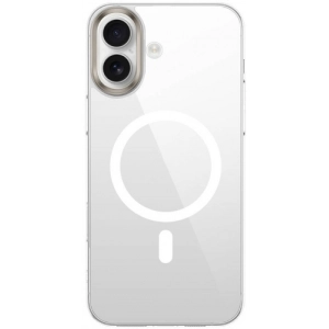Apple iPhone 16 Plus (6.7) Kılıf Mıknatıslı Wireless Şarj Özellikli Şeffaf G-Glass Kapak - Şeffaf