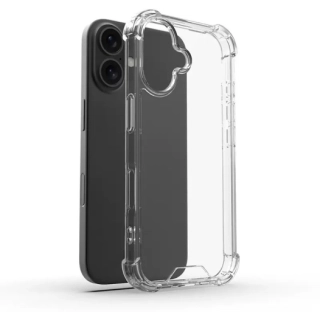 Apple iPhone 16 Plus (6.7) Kılıf Silikon Köşe Korumalı Airbag Darbe Emici Kapak - Şeffaf