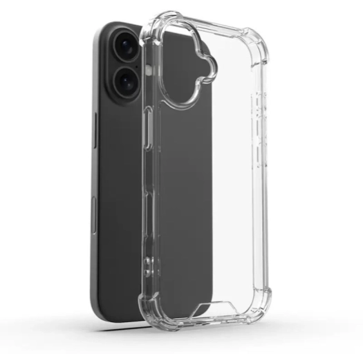 Apple iPhone 16 Plus (6.7) Kılıf Silikon Köşe Korumalı Airbag Darbe Emici Kapak - Şeffaf