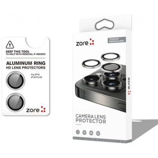 Apple iPhone 16 Plus (6.7) Lens Kamera Koruyucu Parmak İzi Bırakmayan Anti-Reflective CL-12 - Gümüş