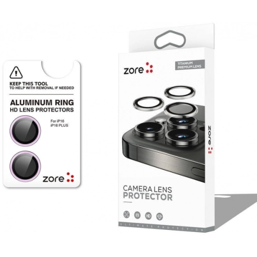 Apple iPhone 16 Plus (6.7) Lens Kamera Koruyucu Parmak İzi Bırakmayan Anti-Reflective CL-12 - Mavi Açık