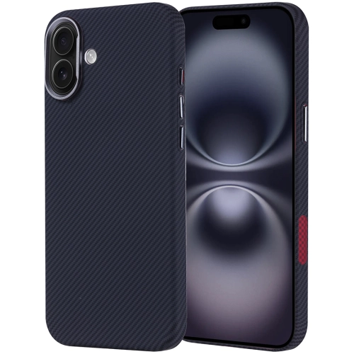 Apple iPhone 16 Plus (6.7) Kılıf Magsafe Şarj Özellikli Karbon Fiber Görünümlü Zore Nekst Kapak - Siyah
